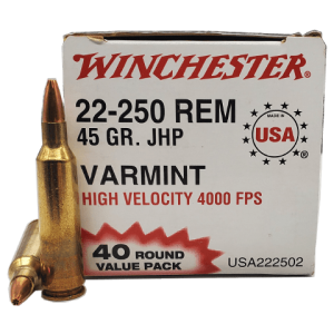 22-250 Rem - Winchester 45 Grain High Velocity JHP