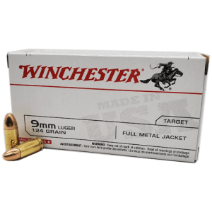9mm - Winchester 124 Grain Full Metal Jacket - 50 Rounds