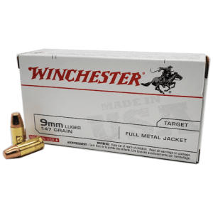 9mm - Winchester 147 Grain Full Metal Jacket - 50 Rounds