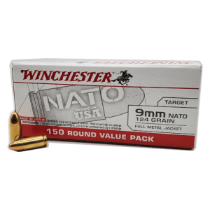 9mm - Winchester USA 124 Grain Full Metal Jacket - 150 Rounds