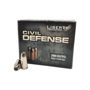380 Auto – Liberty Civil Defense 50 Grain Hollow Point – 20 Rounds