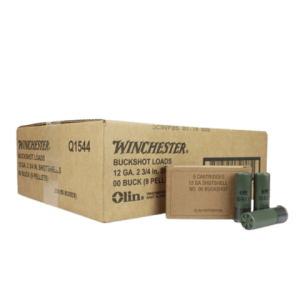 12 Gauge – Winchester Military Grade 00 Buckshot – 250 Rounds