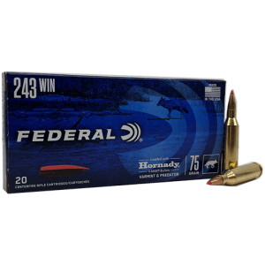 243 Win - Federal 75 Grain Hornady V-MAX - 20 Rounds
