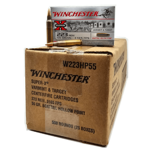 223 Rem – Winchester Super-X 55 Grain Hollow Point – 500 Rounds