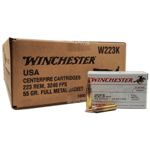 223 Rem - Winchester USA 55 Grain Full Metal Jacket - 1000 Rounds