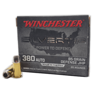 380 Auto - Winchester Silvertip 85 Grain Jacketed Hollow Point - 20 Rounds