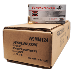 9mm - Winchester Super-X 124 Grain FMJ - 500 Rounds