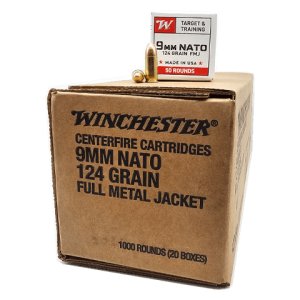 9mm – Winchester Target & Training 124 Grain Full Metal Jacket – 1000 Rounds
