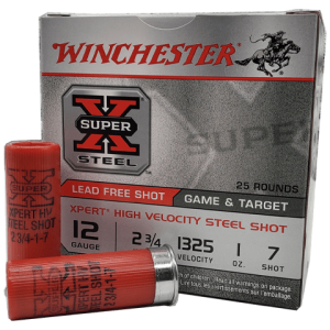 12 Gauge - Winchester 2-3/4" Super-X HV #7 Steel Shot