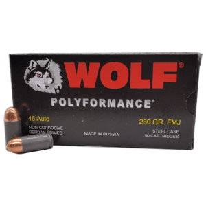 45 Auto - Wolf Polyformance 230 Grain FMJ