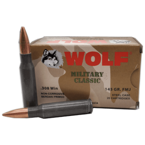 308 Win - Wolf Military Classic 145 Gr. FMJ