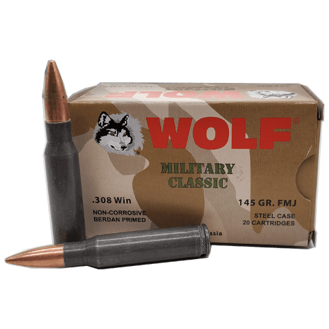 308 Win - Wolf Military Classic 145 Gr. FMJ
