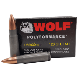 7.62x39 - Wolf Polyformance 123 Grain FMJ Steel Case