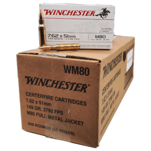 7.62x51 Nato - Winchester USA 149 Grain M80 FMJ Bulk