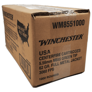 5.56 Nato - Winchester / Lake City 62 Gr. Green Tip 1,000 rds.