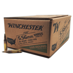 5.56 Nato - Winchester/Lake City 62 Grain Green Tip - 500 Rounds