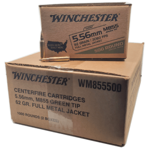 5.56 Nato - Winchester/Lake City 62 Grain Green Tip - 1000 Rounds