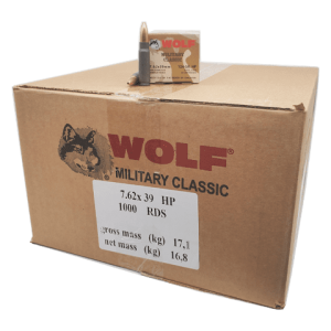 7.62x39 - Wolf Military Classic 124 Grain HP Steel Case Bulk