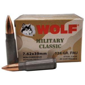 7.62x39 - Wolf Military Classic 124 Gr. FMJ Steel Case