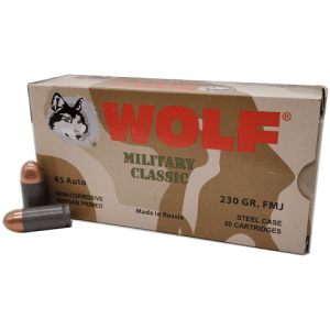 45 Auto - Wolf Military Classic 230 Grain FMJ Steel Case