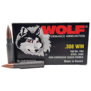 308 Win - Wolf Performance Steel Case 150 Grain FMJ