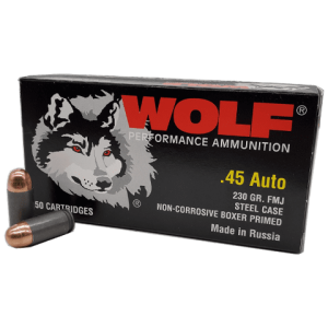 45 Auto - Wolf Performance 230 Gr. FMJ Steel Case
