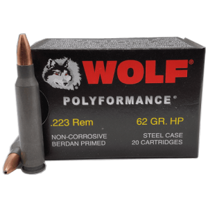 223 Rem - Wolf 62 Grain Hollow Point Steel Case