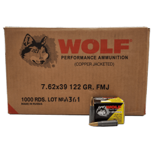 7.62x39 - Wolf Performance 122 Grain Range Safe Bullet FMJ Steel Case