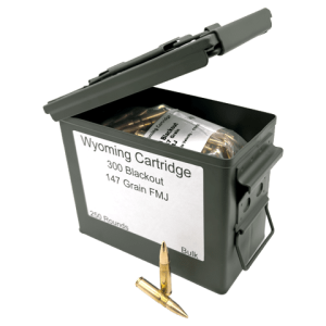 300 Blackout – Wyoming Cartridge 147 Grain FMJ – 250 Rounds
