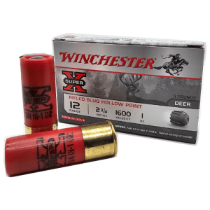 12 Gauge – Winchester 2-3/4″ Super-X 1 oz Hollow Point Rifled Slug