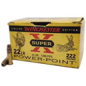 22 Long Rifle - Winchester Super-X 40 Grain High Velocity CPHP - 222 Rounds