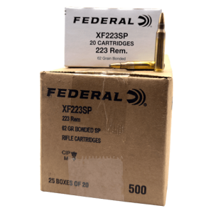 223 Rem – Federal Premium 62 Grain Bonded Soft Point – 500 Rounds