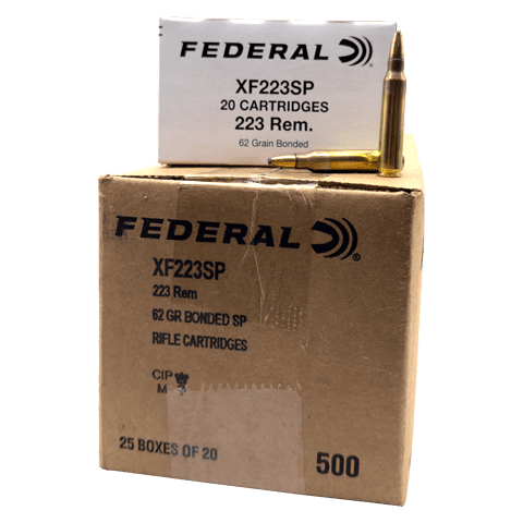 223 Rem – Federal Premium 62 Grain Bonded Soft Point – 500 Rounds