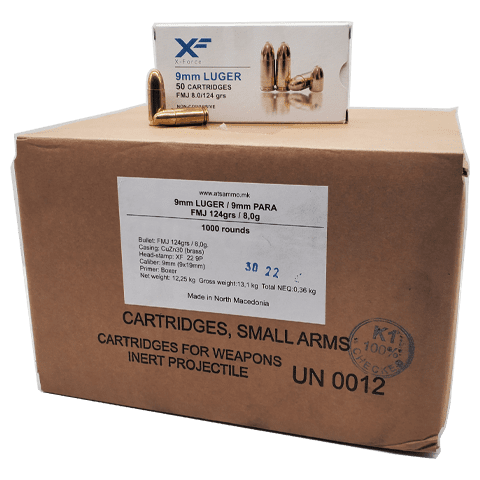9mm - Sumbro X-Force 124 Grain Full Metal Jacket - 1000 Rounds