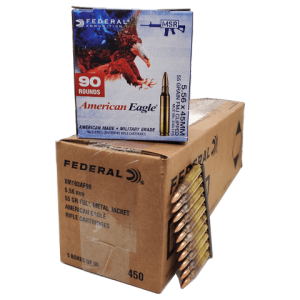 5.56 NATO - Federal American Eagle 55 grain FMJ Clipped Case