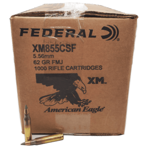 5.56 NATO - Federal XM855 62 Grain FMJ Green Tip Case