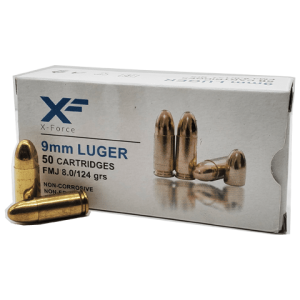 9mm - Sumbro X-Force 124 Grain Full Metal Jacket - 50 Rounds