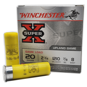 20 Gauge - Winchester Super-X 2-3/4" Upland Game #8 Shot - 25 Rounds
