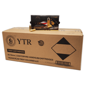 9mm - YTR 124 Grain Full Metal Jacket 1,000 Rds. Case