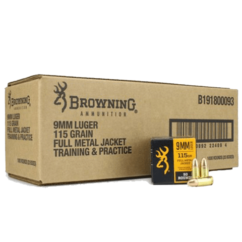 9mm – Browning Target & Practice 115 Grain Full Metal Jacket – 1000 Rounds