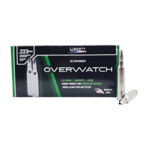 223 Rem – Liberty Overwatch 55 Grain Lead Free Hollow Point – 20 Rounds